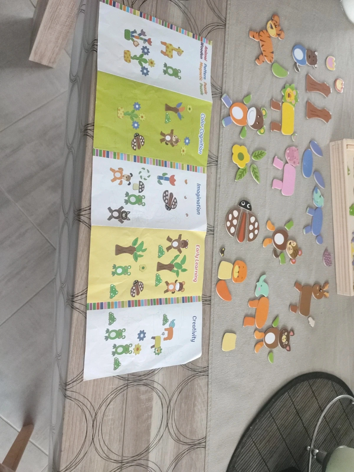 Wooden magnetic board slate and magnet – photo 8